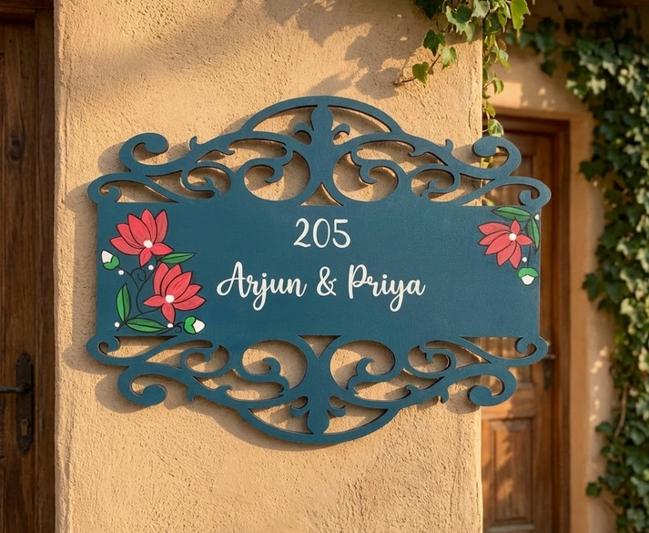 Rectangle Hand Painted MDF Nameboard