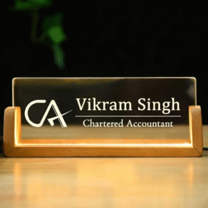 Personalized Acrylic LED Desk Name Plate
